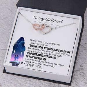 Interlocked Heart Necklace - To My Girlfriend - When I Looked Into Your Eyes - Ukgnp13001 - Love My Soulmate