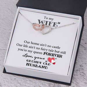 Interlocked Heart Necklace - To My Wife - You Are My Queen Forever - Ukgnp15001 - Love My Soulmate