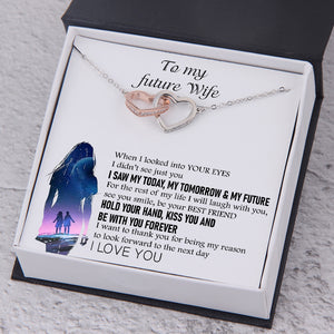Interlocked Heart Necklace - To My Future Wife - When I Looked Into Your Eyes - Ukgnp25001 - Love My Soulmate