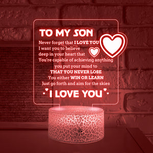 3D Led Light - Family - To My Son - Never Forget I Love You - Ukglca16005