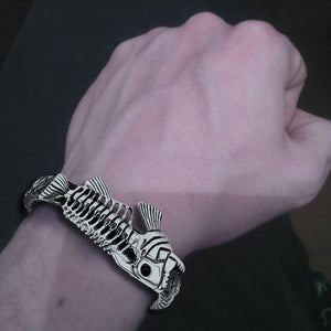 Black Leather Bracelet Fish Bone - Fishing - To My Husband - You are The Reel Love Of My Life - Ukgbzr14002