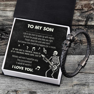 Skull Cuff Bracelet - Skull - To My Son - I Love You - Ukgbbh16006