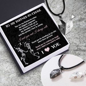 Magnetic Love Necklaces - Skull - To My Partner-In-Crime - Thank You For Standing By My Side - Ukgnni26003