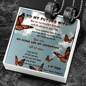 Couple Pendant Necklaces - Butterfly - To My Future Wife - I Love You For All That You Are - Ukgnw25003