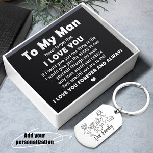 Dog Tag Keychain - Family - To My Man - I Love You - Ukgkn26002
