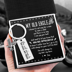 Eagle Keychain - Biker - To My Dad - I Will Always Be Your Little Boy - Ukgker18001