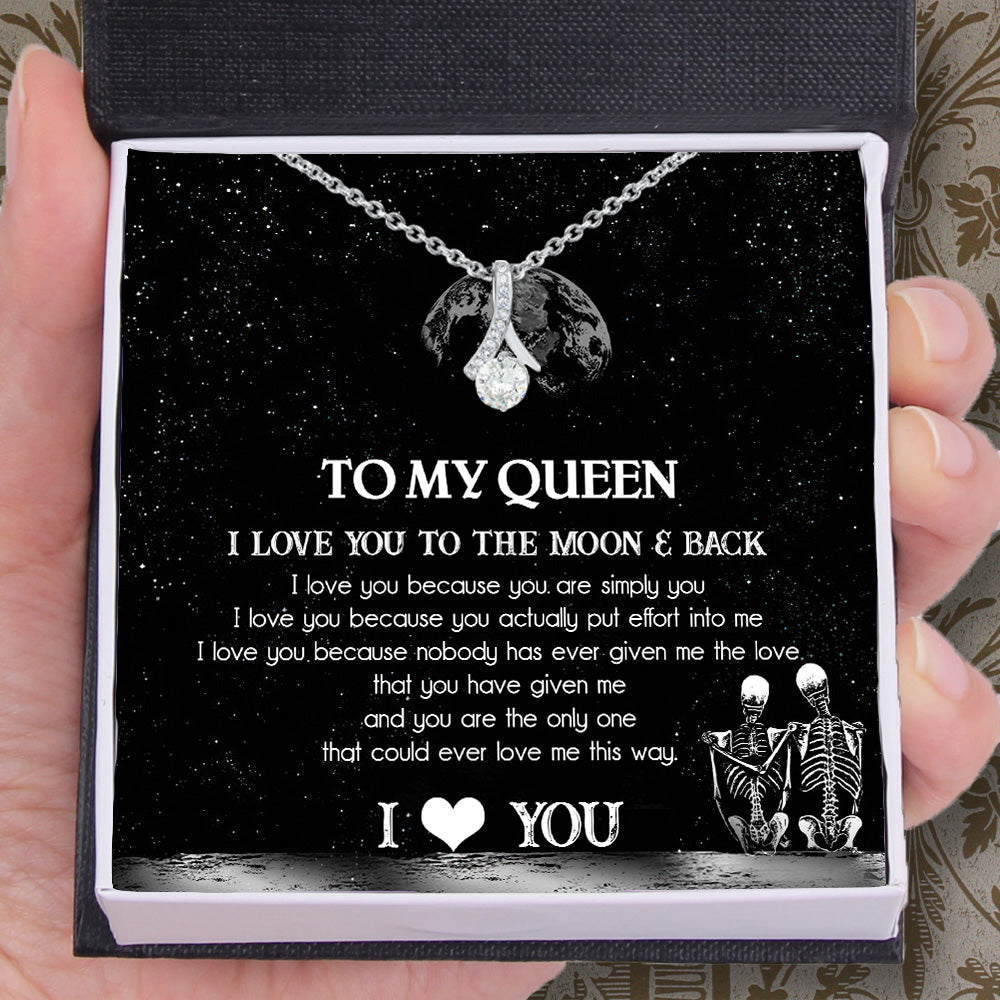 Alluring Beauty Necklace - Skull - To My Queen - You Are The Only One - Uksnb13004