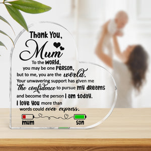 Crystal Plaque - Family - To My Mum - I Love You More Than Words Could Ever Express - Ukgznf19004
