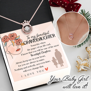 Crown Necklace - Family - To My Beautiful Granddaughter - Always Keep Me In Your Heart, For You Are Always In Mine - Ukgnzq23002