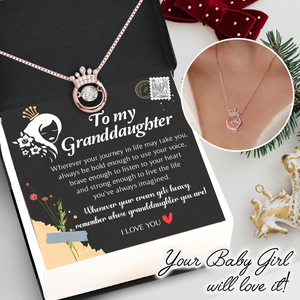Crown Necklace - Family - To My Granddaughter - Whenever Your Crown Gets Heavy, Remember Whose Granddaughter You Are - Ukgnzq23003