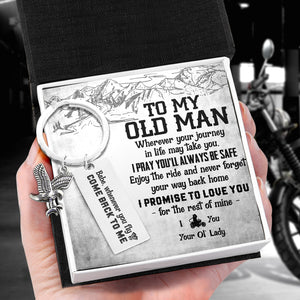 Eagle Keychain - Biker - To My Old Man - Enjoy The Ride - Ukgker26001
