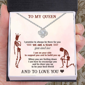 Love Knot Necklace - Skull - To My Queen - I Promise To Always Be There For You - Ukgnen13007