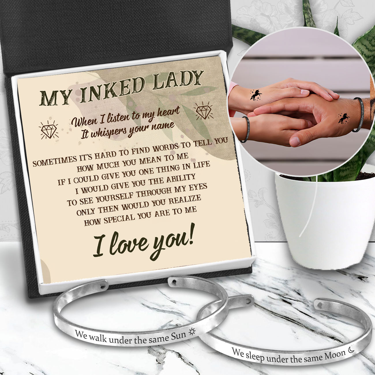 Couple Bracelets - Tattoo - To My Inked Lady - How Special You Are To Me - Ukgbt13012