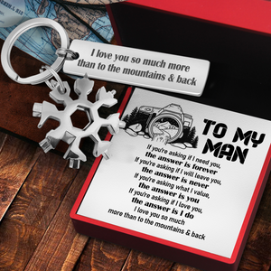 Multitool Keychain - Hiking - To My Man - I Love You So Much More Than To The Mountains & Back - Ukgktb26007