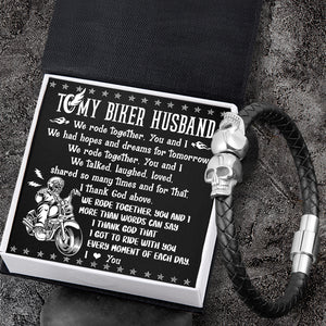 Skull Cuff Bracelet - Biker - To My Husband - I Love You - Ukgbbh14003