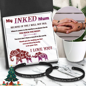 Mum & Son Bracelets - Tattoo - To My Mum - I Love You - Ukgbt19004