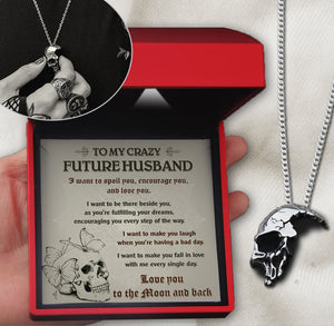 Skull Necklace - Skull - To My Future Husband - I Love You To The Moon & Back - Ukgnag24001