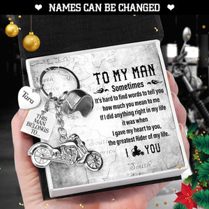 Personalized Classic Bike Keychain - Biker - To My Man - I Gave My Heart To You, The Greatest Rider Of My Life - Ukgkt26016
