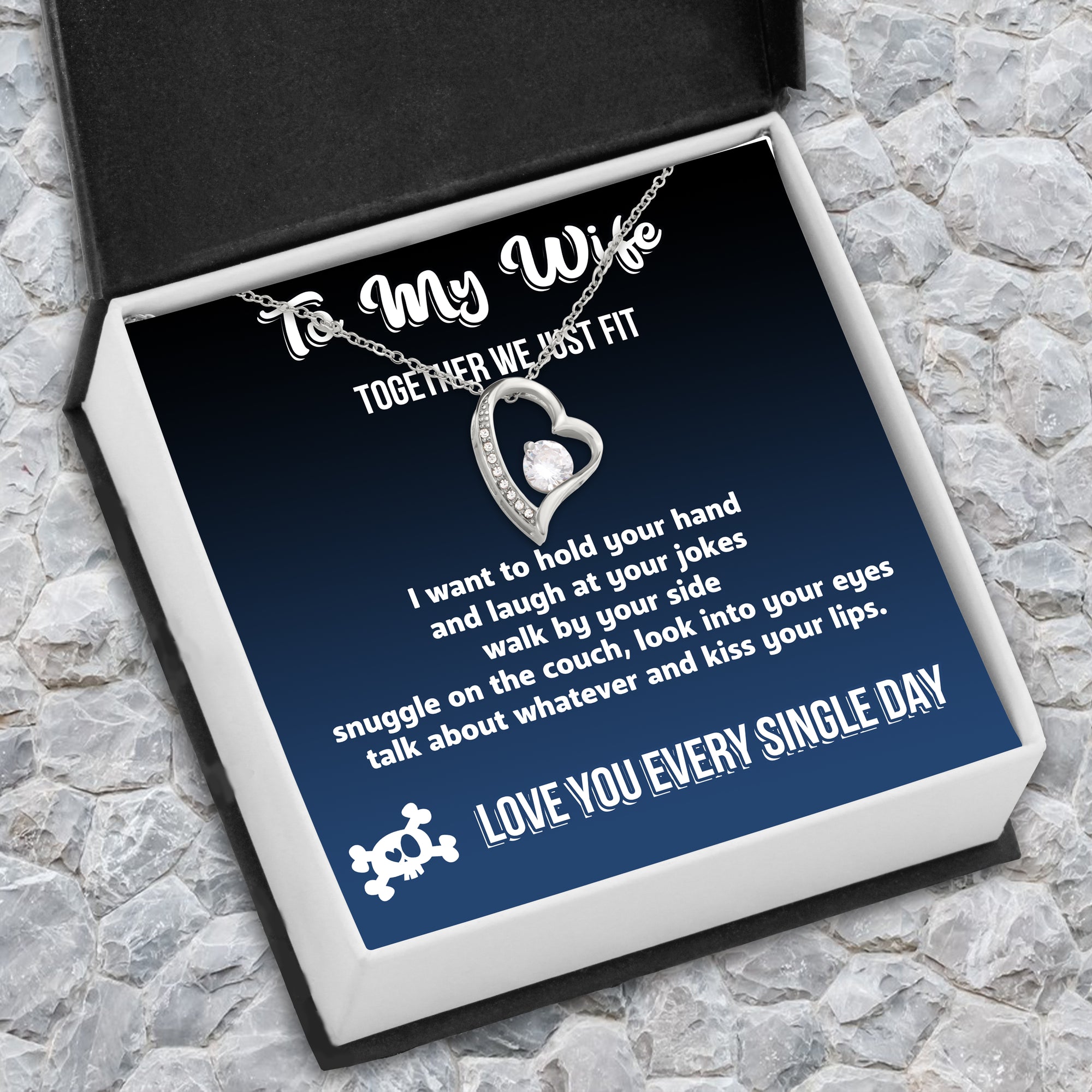 Forever Love Necklace - Skull - To My Wife - Love You Every Single Day - Uksnr15003