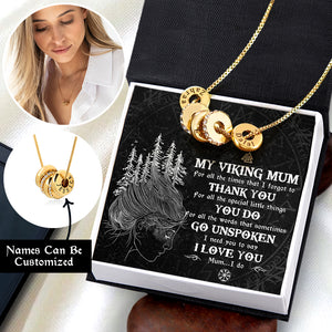 Personalised Metal Plated Custom Name Necklace - Viking - To My Viking Mum - For All The Words That Sometimes Go Unspoken - Ukgnzz19007
