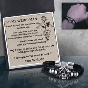 Vintage Skull Bracelet - Skull - My Man - I Love You To the Bones & Back - Ukgbab26005