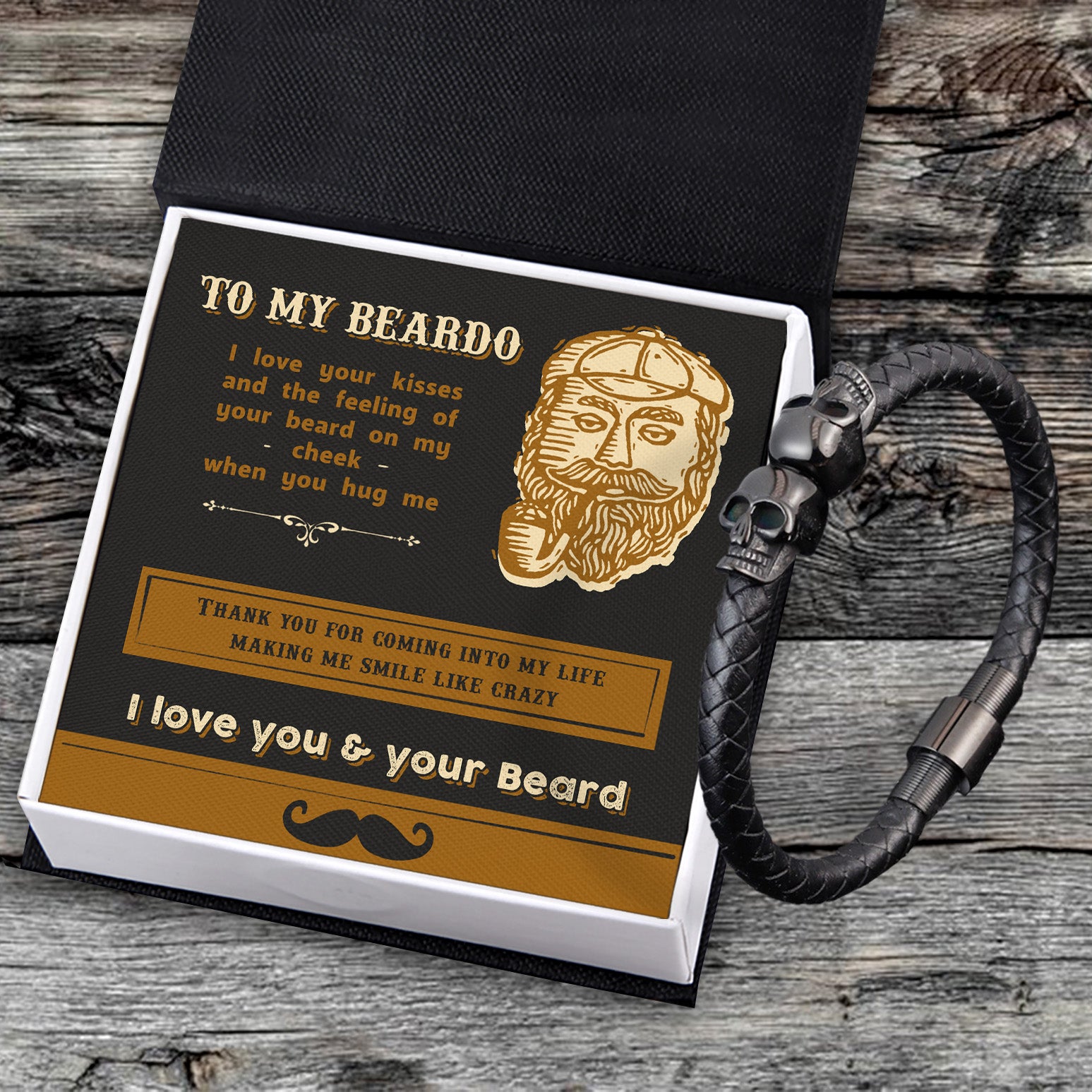 Skull Cuff Bracelet - Beard - To My Man - Thank You For Coming Into My Life - Ukgbbh26019