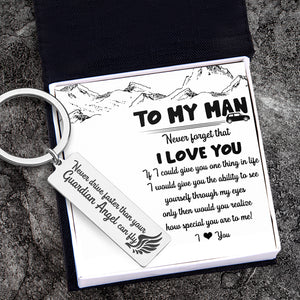 Engraved Keychain - Family - To My Man - I Love You - Ukgkc26016