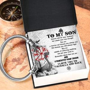 Norse Dragon Bracelet - Viking - To My Son - I Love You To Valhalla And Back - Ukgbzi16009
