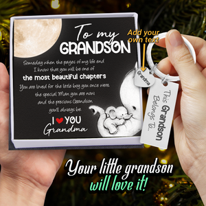 Personalized Engraved Keychain - Family - To My Grandson - I Love You - Ukgkc22001