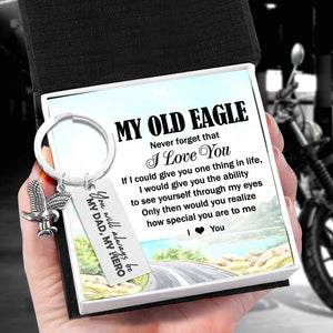 Eagle Keychain - Biker - To My Dad - I Love You - Ukgker18004