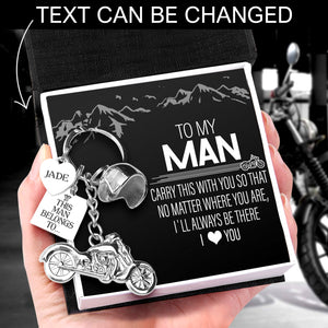 Personalized Classic Bike Keychain - Biker - To My Man - I Love You - Ukgkt26013