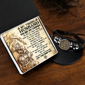 Viking Compass Bracelet - Viking - To My Husband - You Are My Destination - Ukgbla14001