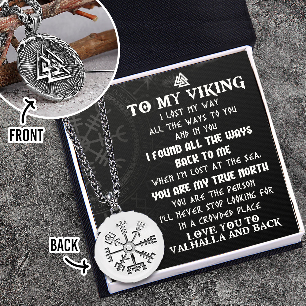 Compass Nordic Necklace - Viking - To My Viking Man - I Love You To Valhalla And Back - Ukgnfv26004