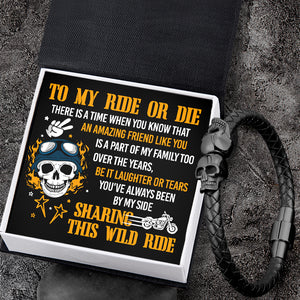 Skull Cuff Bracelet - Biker - To My Friend - You've Always Been By My Side - Ukgbbh33002
