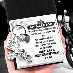 Classic Bike Keychain - To My Son - I Love You - Ukgkt16013
