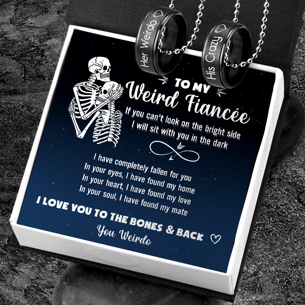 Couple Pendant Necklaces - Skull- To My Future Wife - I Love You To The Bones & Back- Ukgnw25005