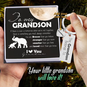 Personalized Engraved Keychain - Family - To My Grandson - I Love You - Ukgkc22003