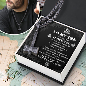 Viking Hammer Necklace - Viking - To My Son - I Love You To Vahalla And Back - Ukgnfr16005
