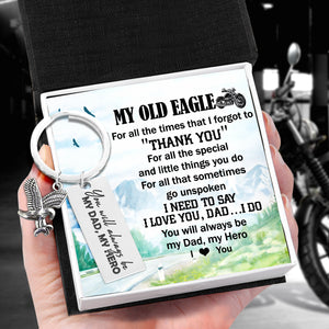 Eagle Keychain - Biker - To My Dad - You Will Always Be My Dad, My Hero - Ukgker18002