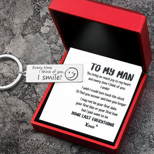 Engraved Keychain - Family - To My Man - Your Last Everything - Ukgkc26015