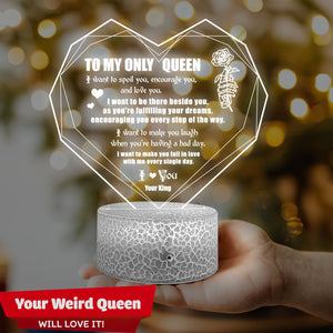 3D Led Light - Skull - To My Queen - I Love You - Ukglca13020