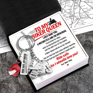 Superbike Helmet Keychain - Biker - To My Queen - Ride Safe For I Wheelie Love You - Ukgkwg13001