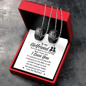 Couple Pendant Necklaces - Family - To My Girlfriend - Never Forget That I Love You - Ukgnw13017