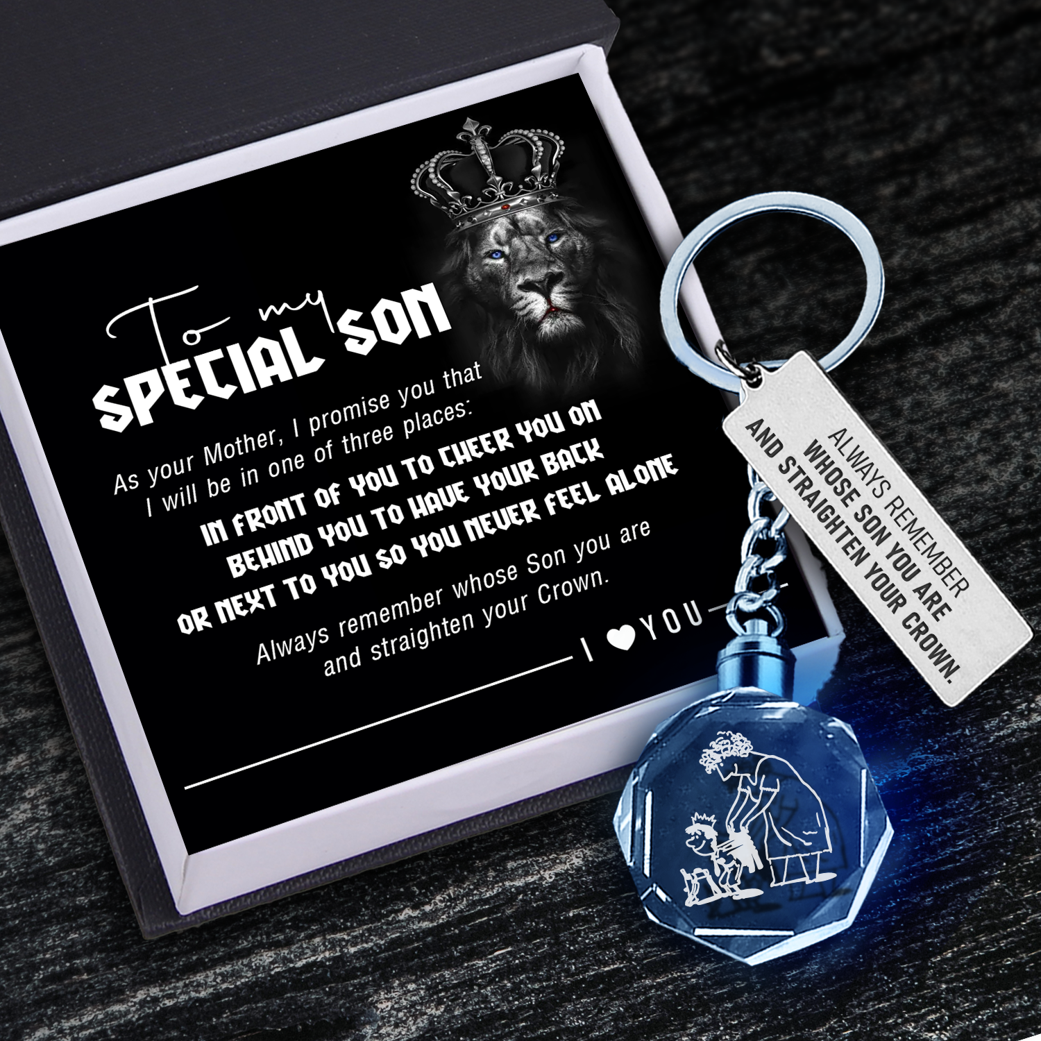 Led Light Keychain - Family - To My Son - As Your Mother, I Promise You That  - Ukgkwl16002