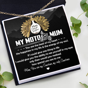 Sunflower Necklace - Biker - To My Mum - You Are My Sunshine - Ukgns19002