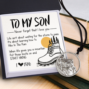 Mountain Necklace - Hiking - To My  Son - Never Forget That I Love You - Ukgnnl16003