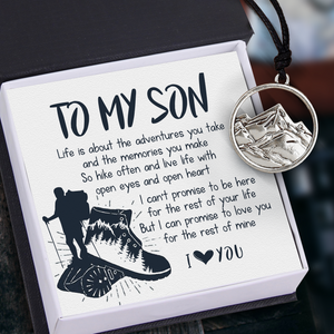 Mountain Necklace - Hiking - To My Son - I Can Promise To Love You For The Rest Of Mines - Ukgnnl16004