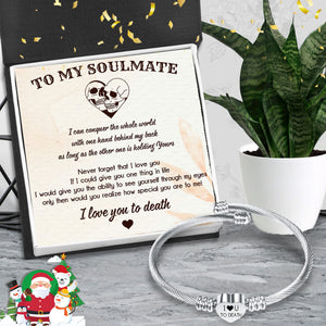 Heart Charm Bangle - Skull - To My Soulmate - How Special You Are To Me - Ukgbbe13003