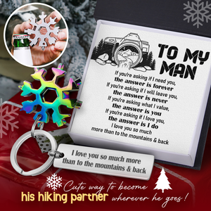 Multitool Keychain - Hiking - To My Man - I Love You So Much More Than To The Mountains & Back - Ukgktb26007