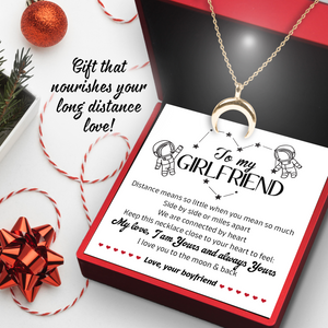 Charmy Moon Necklace - Family - To My Girlfriend - I Love You To The Moon & Back - Ukgnns13003